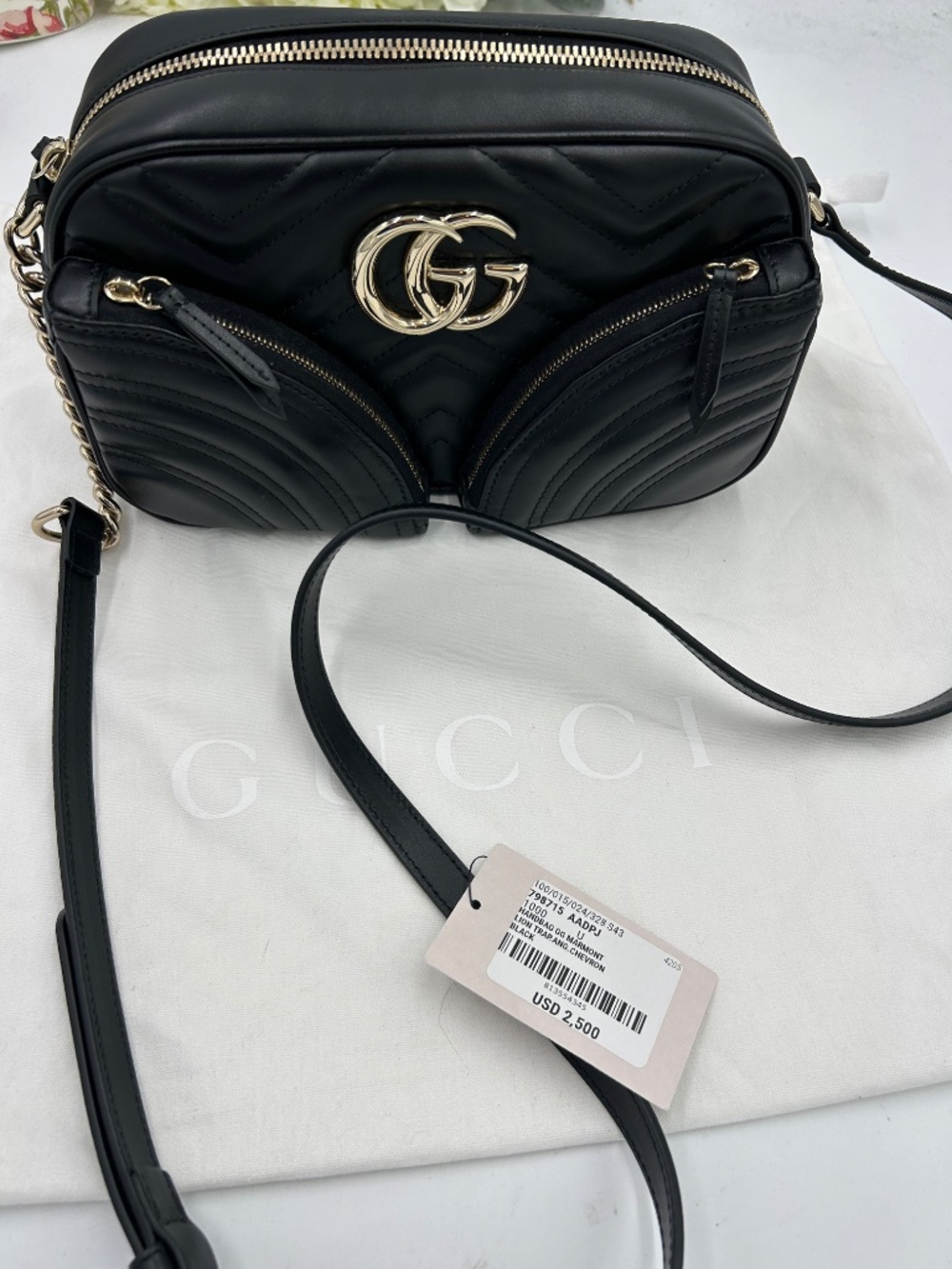 Women’s Gucci GG Marmont Multi-Compartment Small Shoulder Bag. Made in Italy. - Picture 5 of 13